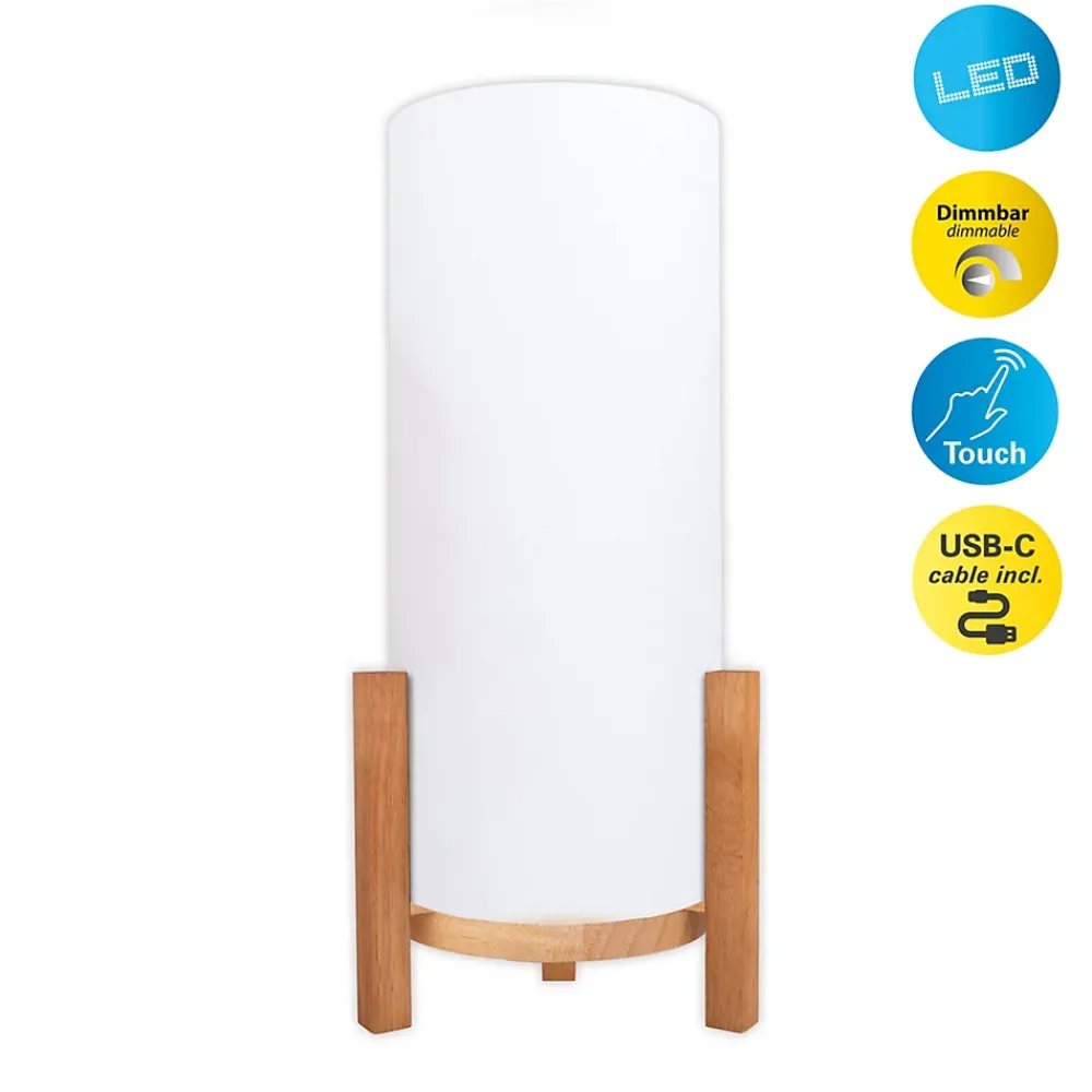Näve Baladeuse-Lampe table accu MADITA H 48cm blanc naturel LED intégrée intensité variable capteur tactile