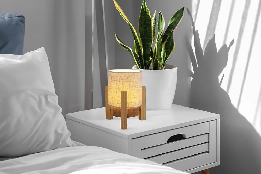 Näve Lampe table accu MADITA H 19cm blanc naturel LED intégrée intensité variable capteur tactile