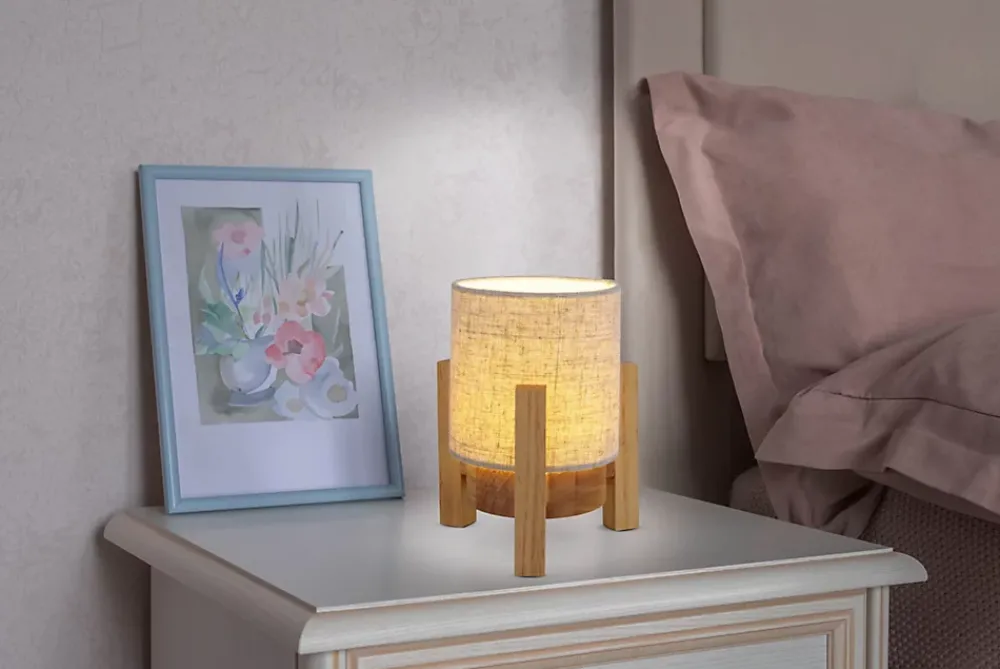Näve Lampe table accu MADITA H 19cm blanc naturel LED intégrée intensité variable capteur tactile