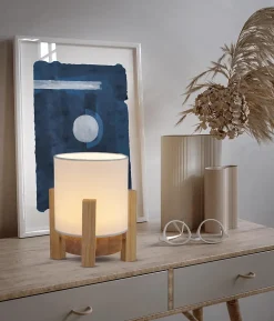 Näve Baladeuse-Lampe table accu MADITA H 19cm blanc naturel LED intégrée intensité variable capteur tactile