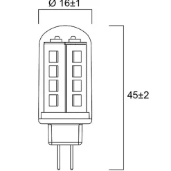 Sylvania Lampe Torche-Lampe TOLEDO G4 1,9W 200lm 827 L 45mm - - 29654