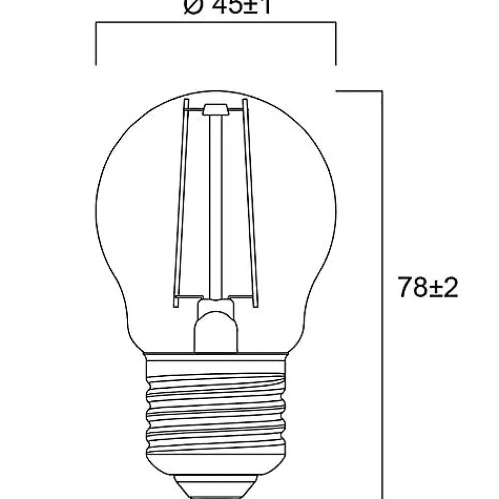 Sylvania Lampe Torche-Lampe TOLEDO Retro 250lm 827 45g - - 0029500