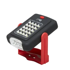 Diall Lampe torche LED 2 fonctions 220 lumens rouge