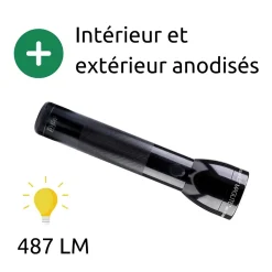 Maglite Lampe torche LED ML300L - IPX4 - 2 piles type D - 487 lumens - 23.1cm - Noir -
