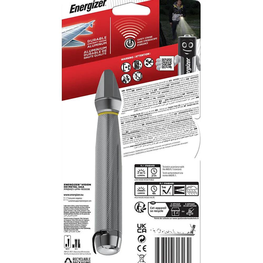 Energizer LAMPE TORCHE METAL VISION HD 2AA - 400 LUMENS