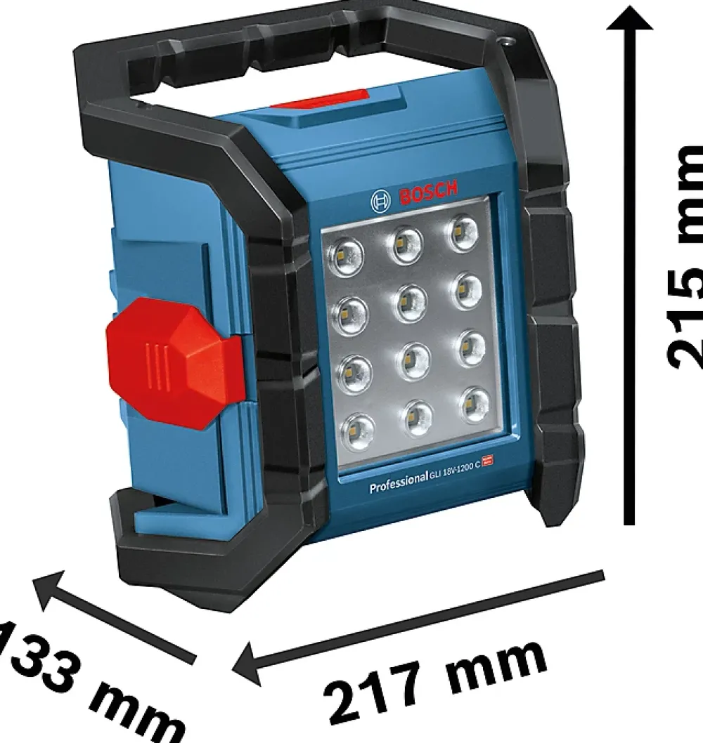 Bosch Projecteur Et Lampe De Chantier-Lampe 18V GLI 18V-1200 C Professional (sans batterie ni chargeur) en boîte carton - - 0601446700