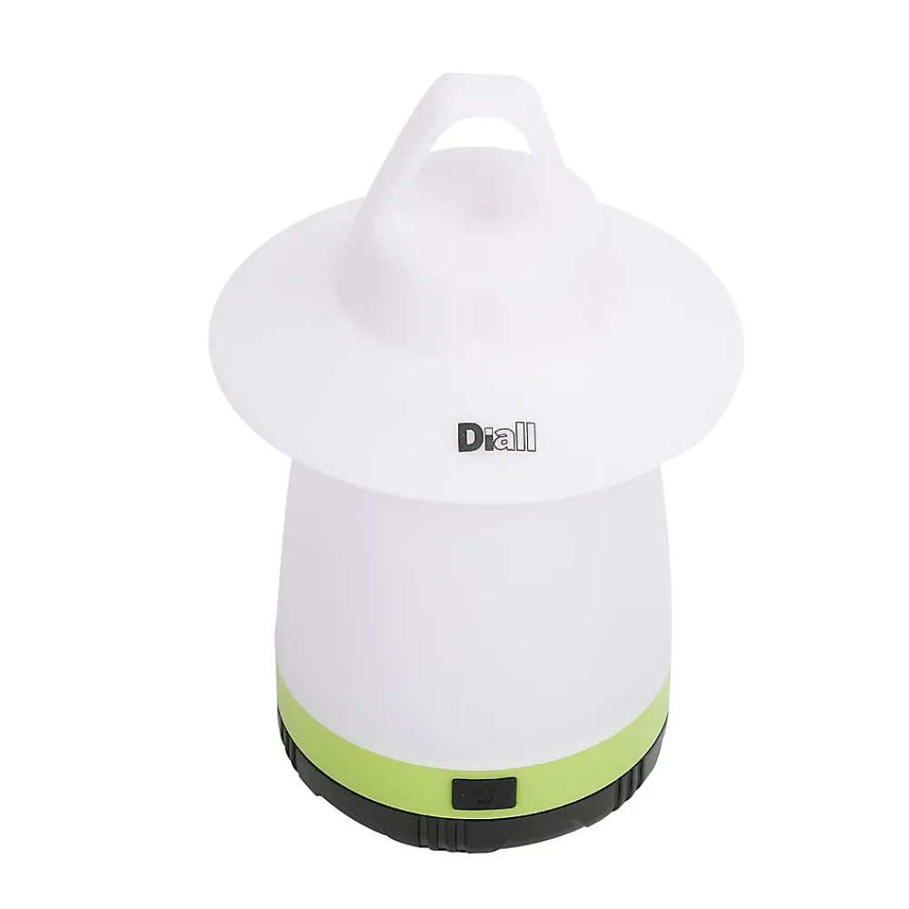 Diall Lampe Torche-Lanterne de camping LED 80 lumens autonomie 15h fonctionne avec 3 piles AA (LR6)