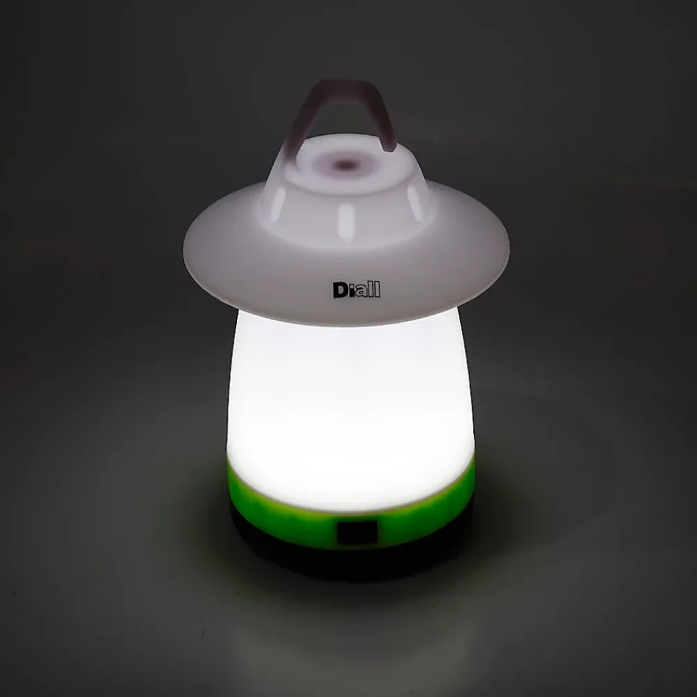 Diall Lampe Torche-Lanterne de camping LED 80 lumens autonomie 15h fonctionne avec 3 piles AA (LR6)