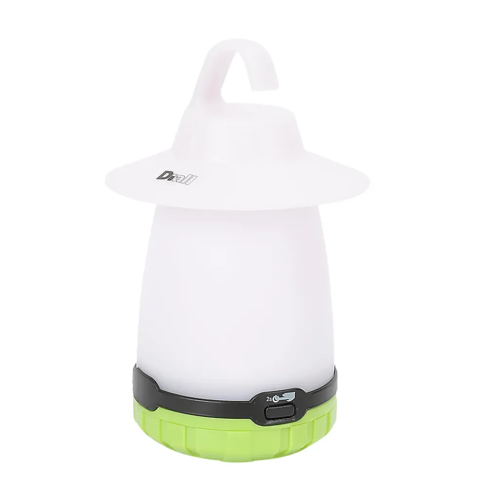 Diall Lampe Torche-Lanterne de camping LED 80 lumens autonomie 15h fonctionne avec 3 piles AA (LR6)