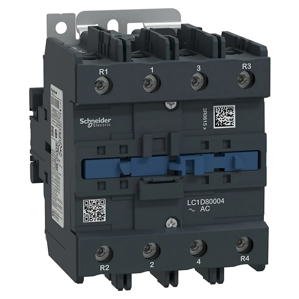 Schneider Electric Autre Commande Modulaire-Lc1d80004b7 Schneider - Contacteur Tétrapolaire - 4no - 125a - Bobine 24vca - Vis