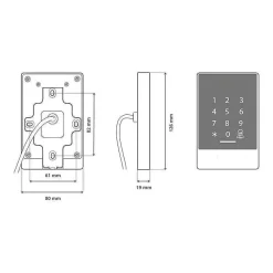 LOCKY Lecteur biométrique de contrôle d'accès connecté -7d eco à empreinte, code, badge et bluetooth