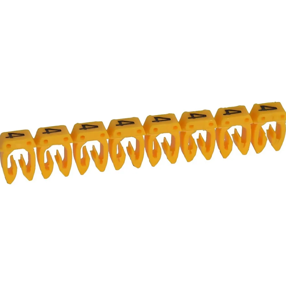 Legrand Tournevis D'Électricien-038224 - Boite De 1200 Repères Cab 3 Pour Fils 1,5mm² à 2,5mm² - Marquage Chiffre 4 Jaune