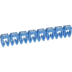Legrand 038216 - Boite De 1200 Repères Cab 3 Pour Fils 0,5mm² à 1,5mm² - Marquage Chiffre 6 Bleu