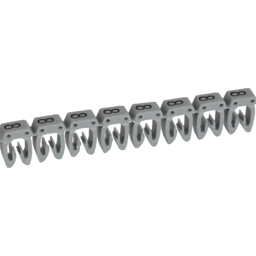 Legrand Tournevis D'Électricien-038108 - Boite De 1000 Repères Cab 3 Pour Fils 0,15mm² à 0,5mm² - Marquage Chiffre 8 Gris