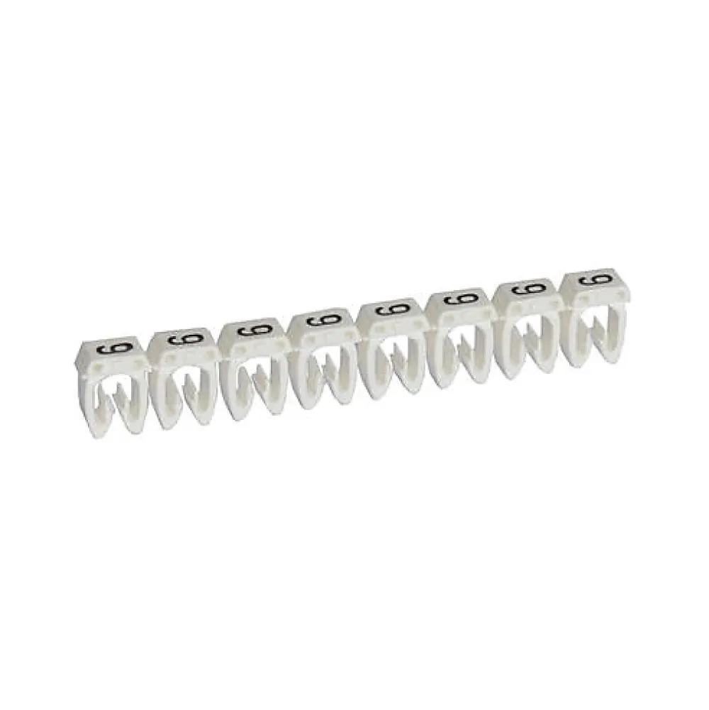 Legrand 038219 - Boite De 1200 Repères Cab 3 Pour Fils 0,5mm² à 1,5mm² - Marquage Chiffre 9 Blanc