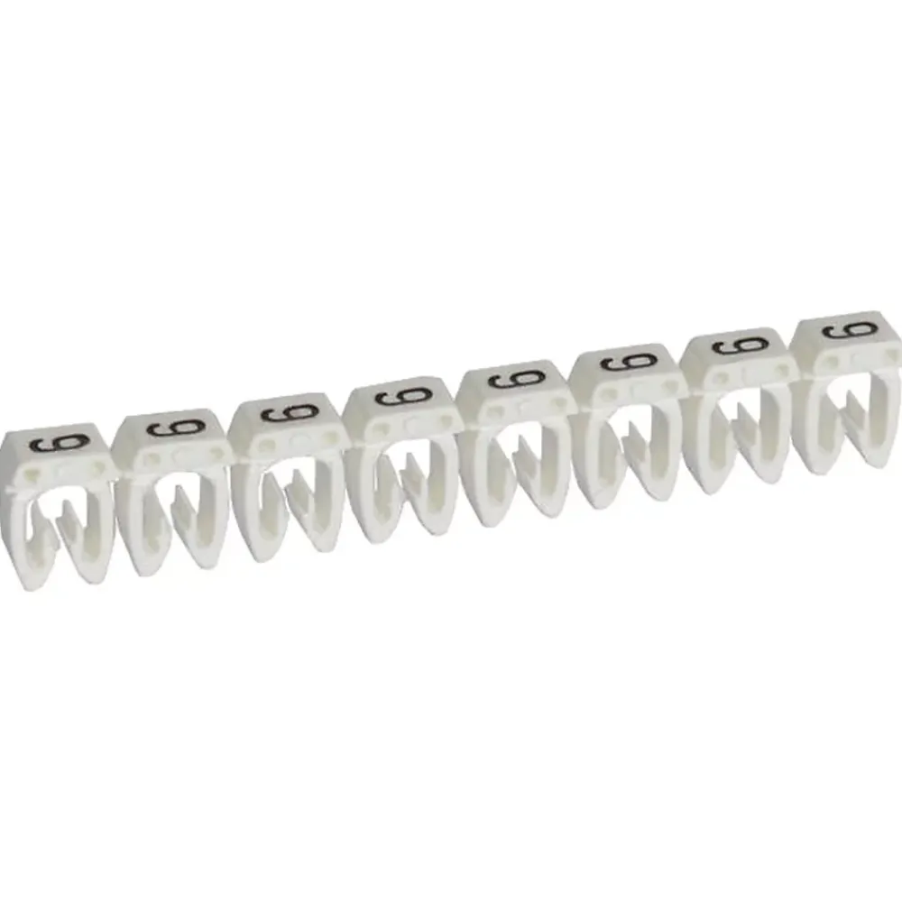 Legrand 038219 - Boite De 1200 Repères Cab 3 Pour Fils 0,5mm² à 1,5mm² - Marquage Chiffre 9 Blanc