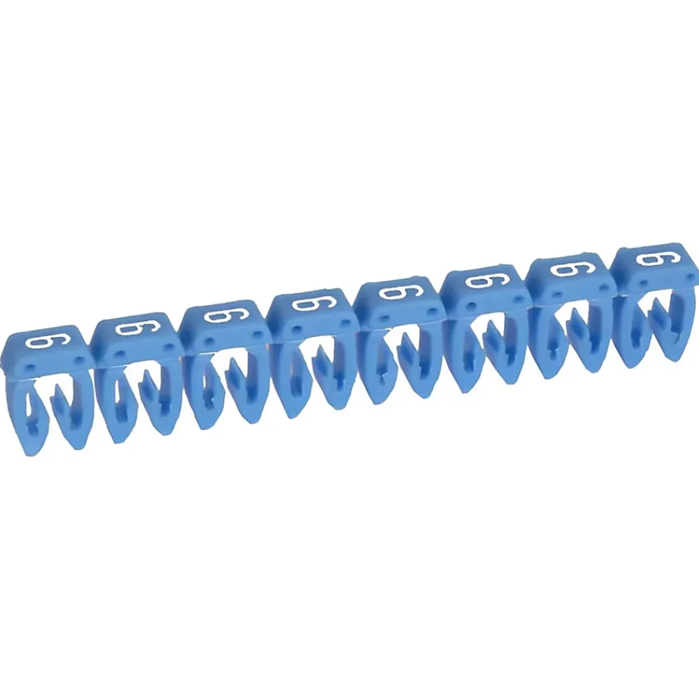 Legrand 038106 - Boite De 1000 Repères Cab 3 Pour Fils 0,15mm² à 0,5mm² - Marquage Chiffre 6 Bleu