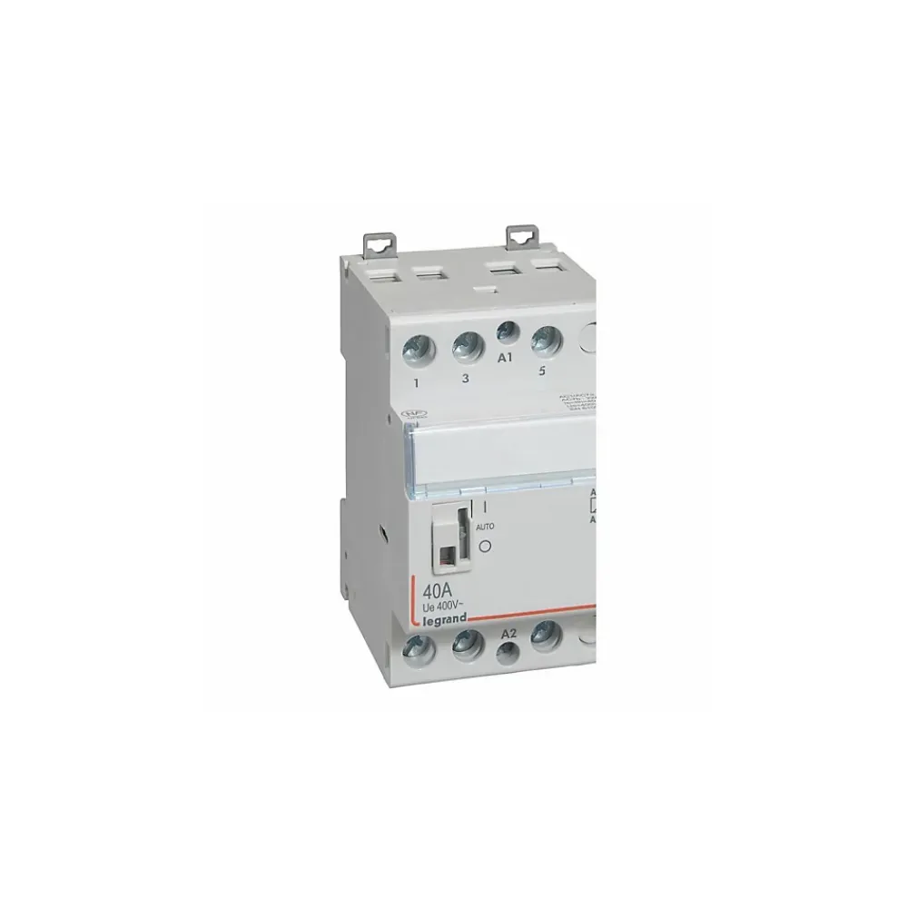 Legrand 412549 - Contacteur Jour Nuit Triphasé 3p Bobine 230v - 40a - Contact 3no - 3 Modules