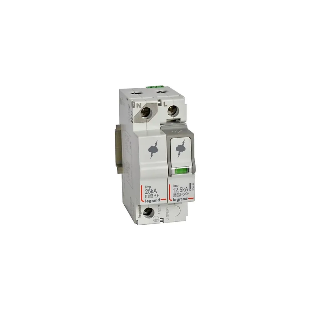 Legrand Parafoudre-412274 - Parafoudre Phase Neutre De Type 2 - 60ka - Report De Signalisation