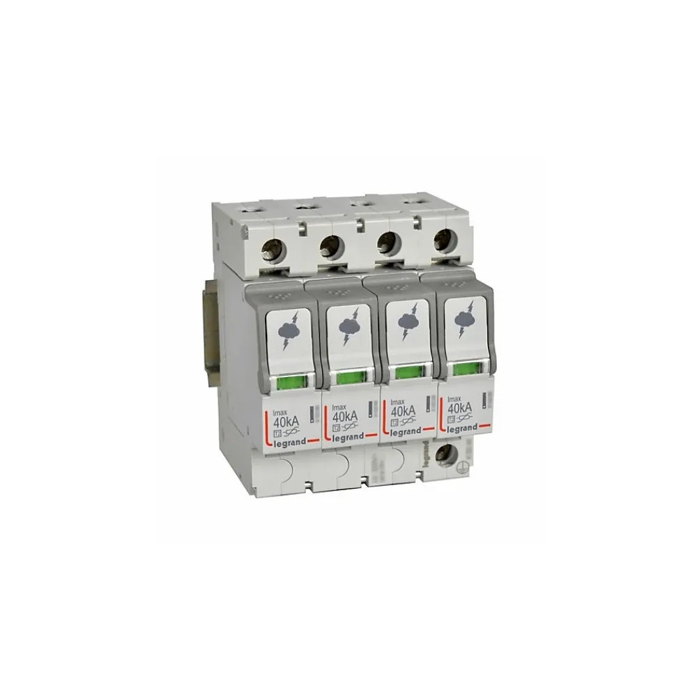 Legrand Parafoudre-412233 - Parafoudre Tétrapolaire De Type 2 Autoprotégé - 40ka - Report De Signalisation