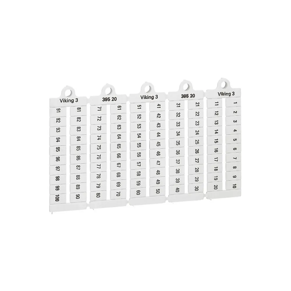 Legrand Tournevis D'Électricien-039520 - Plaque De Repères Pour Bloc De Jonction Viking 3 - Pas 6mm - Chiffres 1 à 100