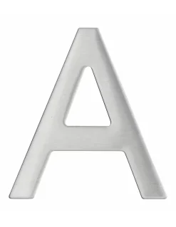 Thirard Lettre A inox H.76mm adhésif -