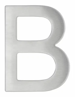 Thirard Lettre B inox H.76mm adhésif -