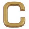 Chapuis Chiffre Et Lettre Pour Maison-Lettre de maison - marquage C - en PVC - couleur or - autocollant - hauteur 3,7 cm - LD37C