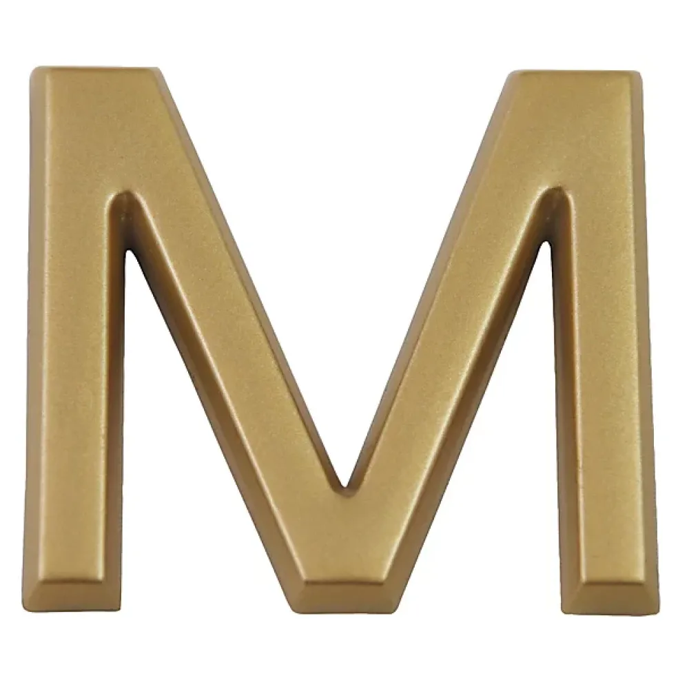 Chapuis Lettre de maison - marquage M - en PVC - couleur or - autocollant - hauteur 3,7 cm - LD37M