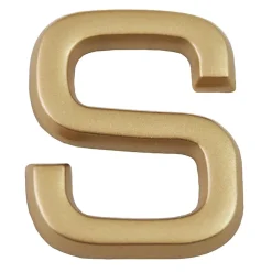 Chapuis Chiffre Et Lettre Pour Maison-Lettre de maison - marquage S - en PVC - couleur or - autocollant - hauteur 3,7 cm - LD37S