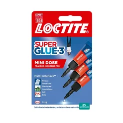 Loctite Colle-Liquide dose SG-3P 1g 3 pièces
