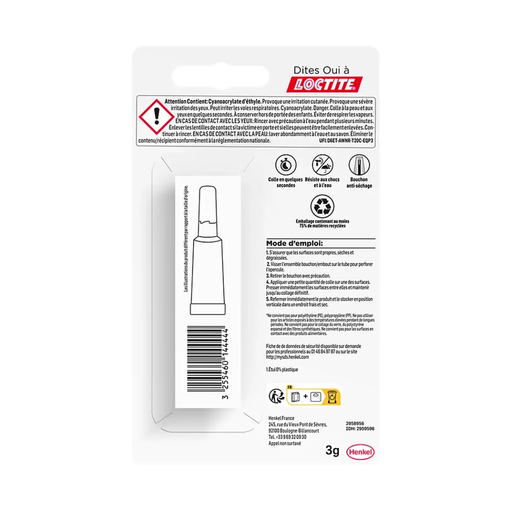 Loctite Colle-Liquide universel SG-3 tube 3g