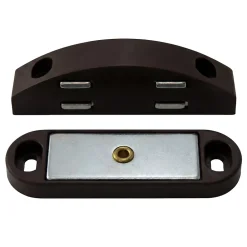 Diall Loquetaux-Loqueteau de meuble aimanté vendu par 2 coloris marron entraxe 45 mm