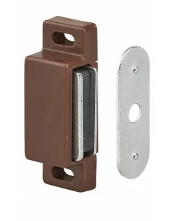 Thirard Serrure De Meuble|Serrure De Meuble-Loqueteau magnétique force 2 - max 4kg, pour porte d'ameublement, marron -