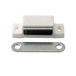 Diall 2 loqueteaux Blanc 4kg à encastrer entraxe 26