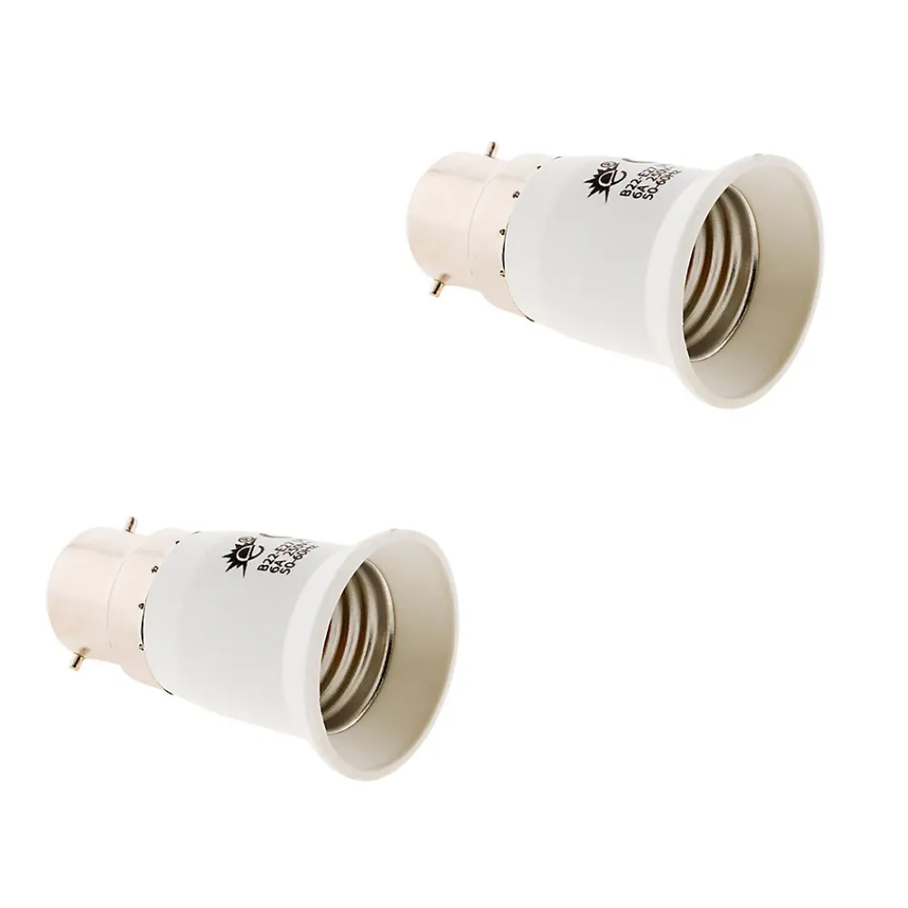 Zenitech Lot de 2 adaptateurs de douille B22/E27 -