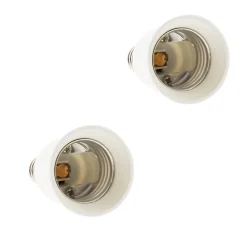 Zenitech Douille Électrique-Lot de 2 adaptateurs douille E14/E27 -