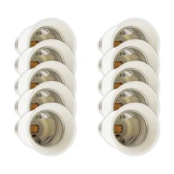 Zenitech Douille Électrique-Lot de 10 adaptateurs douille E14/E27 -