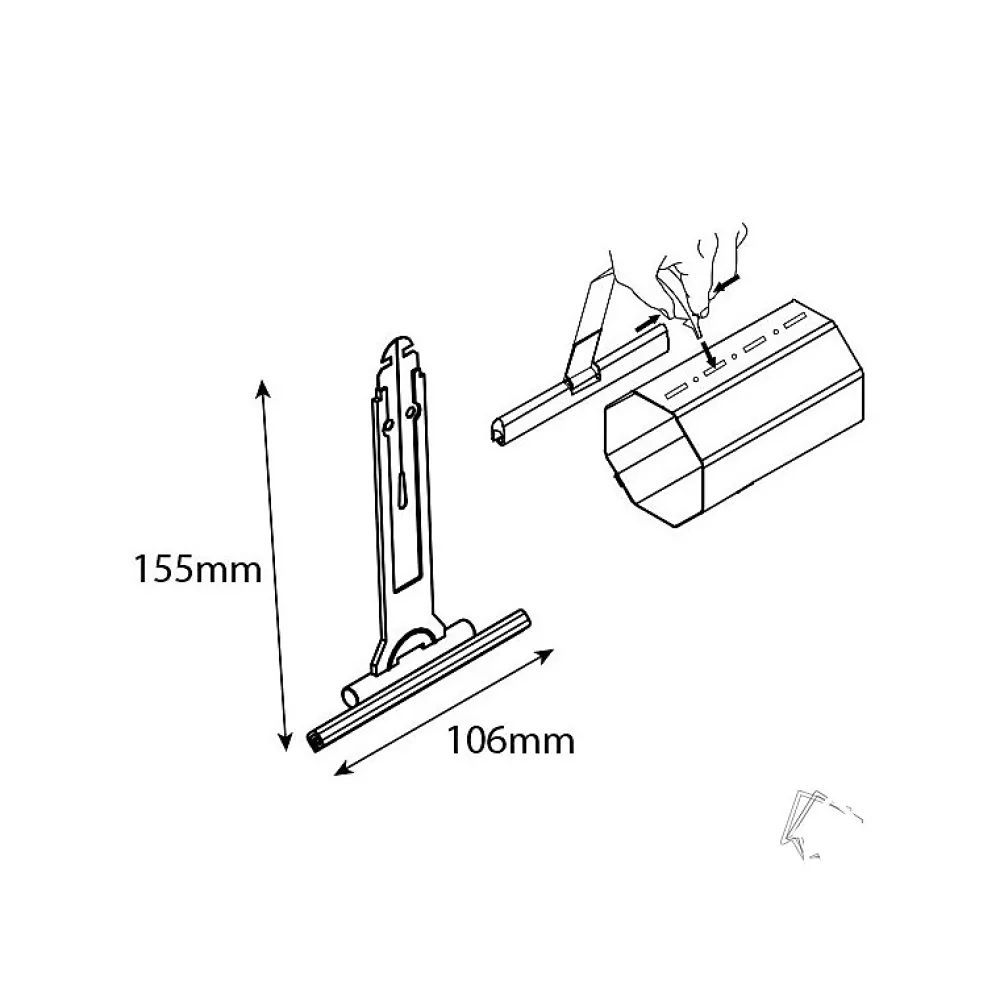 Volet-Moustiquaire Lot de 3 - Attaches souples 150/165 pour volet roulant