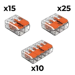 Wago Accessoire De Raccordement-Lot de 50 bornes 2/3/5 entrées série 221 -