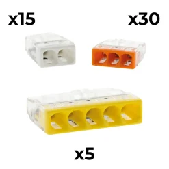 Wago Accessoire De Raccordement-Lot de 50 bornes 2/3/5 entrées série 2273 -