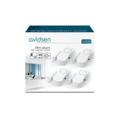 Avidsen Lot de 3 boîtes de 4 mini-alarmes pour portes/fenêtres