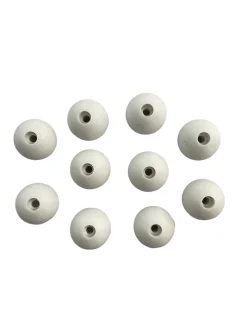 Civic Industrie Lot de 10 butées de sol Demi-lune MADE IN FRANCE en élastomère (caoutchouc) blanc. Diamètre 30mm et hauteur 17mm.