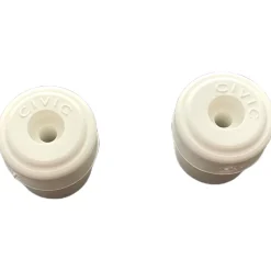 Civic Industrie Lot de 2 butoirs de sol Tougom MADE IN FRANCE en élastomère blanc. Diamètre 36mm et hauteur 32mm.