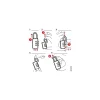 SP Lot de 2 Cadenas à combinaison Swish, 3 chiffres, intérieur, anse acier, 21mm, noir -