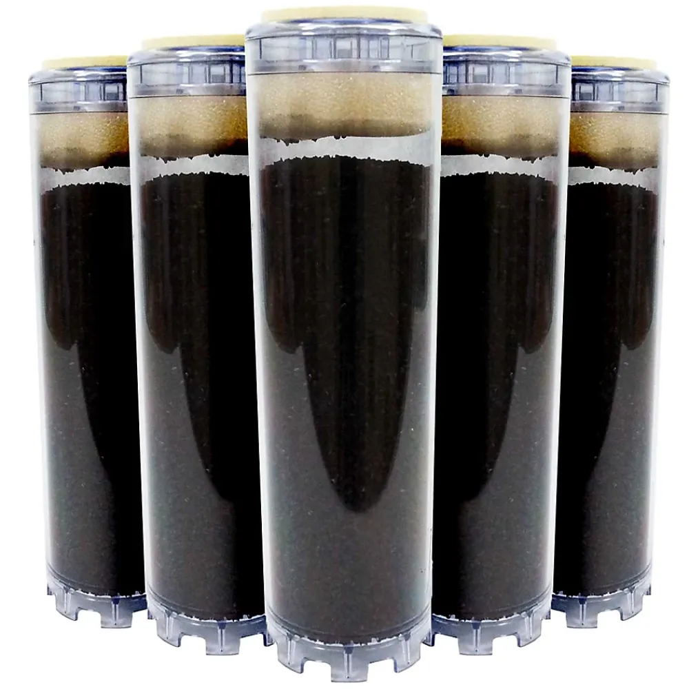 Toodo Filtre Anti Calcaire-Lot de 5 Cartouches au Charbon Actif 9 pouces 3/4 - Elimination du Chlore / Mauvais Goût et Odeurs pour l'Eau de Boisson