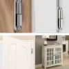 Deko Lot de 2 charnières à visser en acier inoxydable pour portes, boîtes, abris de jardin, fenêtres, 80 mm