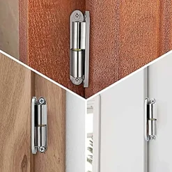 Deko Lot de 2 charnières à visser en acier inoxydable pour portes, boîtes, abris de jardin, fenêtres, 80 mm