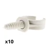 Zenitech Fixation Et Raccordement Du Câble-Lot de 10 clips avec chevilles diamètre 25mm - Gris -