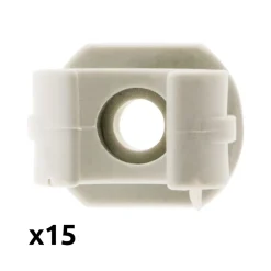 Zenitech Lot de 15 clips diamètre 20mm sans chevilles -